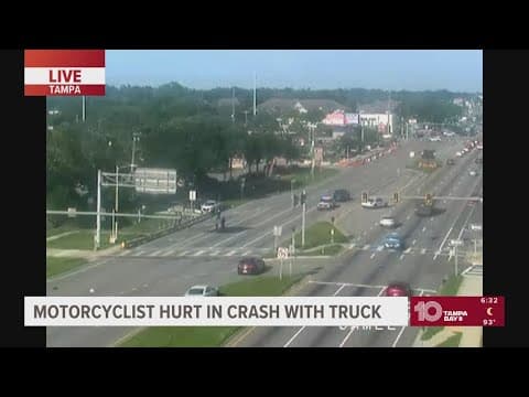 Crash involving motorcycle shuts down westbound lanes of Hillsborough Avenue