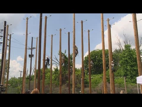 AES Indiana demonstrates what lineworkers deal with during storms to get the power back on
