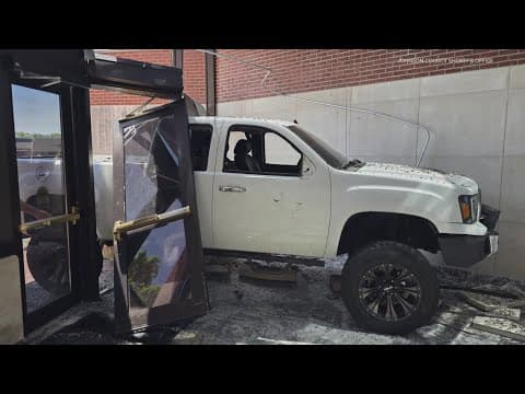 Man arrested after driving truck into Johnson County Juvenile Detention Center