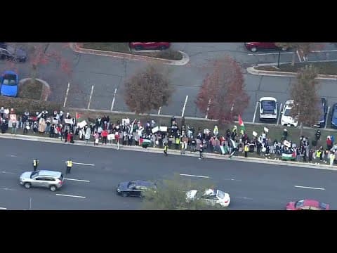 WATCH LIVE: Pro-Palestine rally and march held outside Tyson's Corner Center