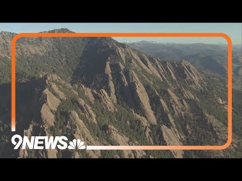 Gorgeous view of the Boulder Flatirons at sunrise