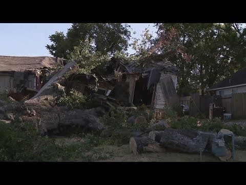 A century-old oak tree crushed a veteran’s home. Now, he’s living in his truck
