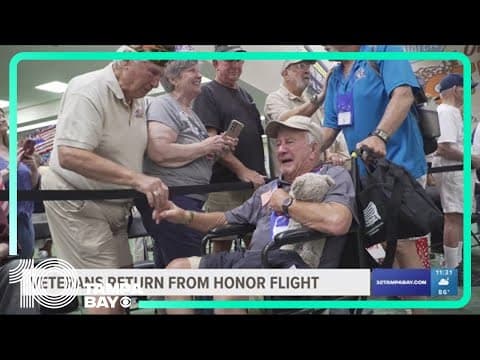 Honor Flight returns 77 St. Pete veterans from their trip to Washington, DC
