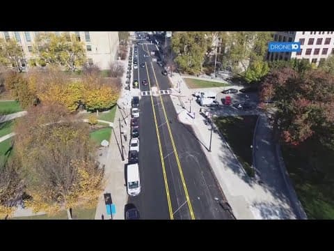 2 roads in downtown Columbus being converted to two-way streets