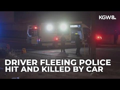 Driver fleeing police hit and killed by car on I-5 in North Portland