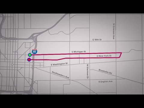New York & Michigan streets being converted to 2-way traffic