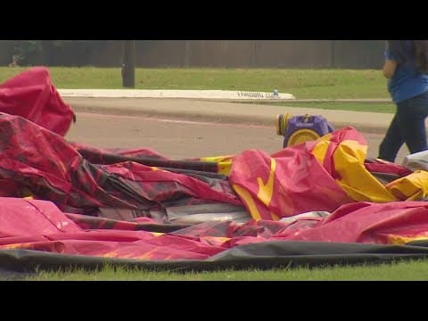 Students at North Texas elementary school injured after wind gust lifts bounce house