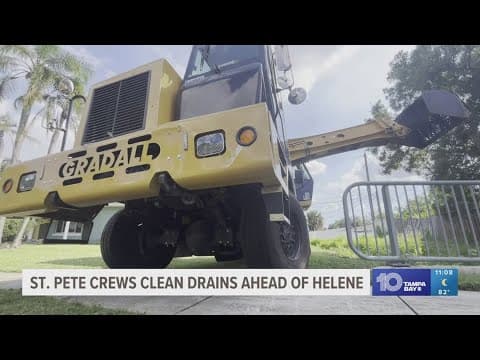 St. Pete crews clean drains ahead of Helene