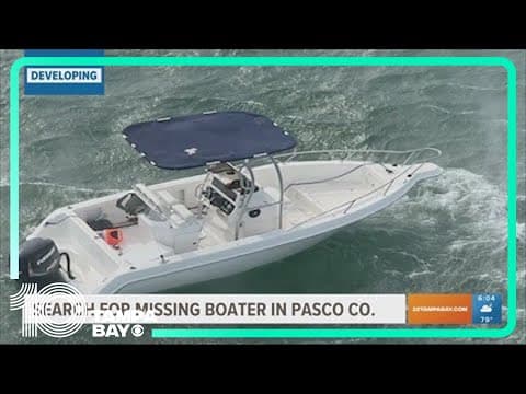 A man's boat was found empty in Pasco County. Now, the Coast Guard is searching for him.