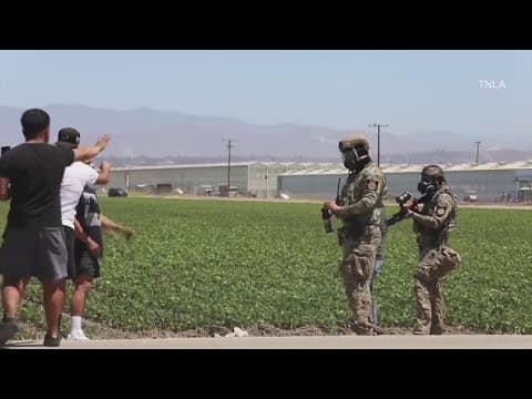 Protestors in California clash with federal agents