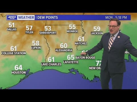 Weather: Less humid air arrives tonight!