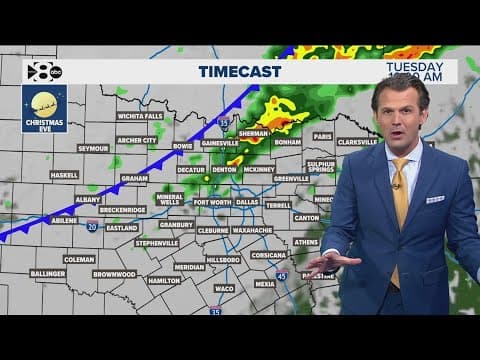 DFW Weather | Cold front, some rain across North Texas on Christmas Eve in 14 day forecast