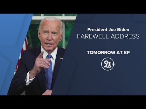 Biden to deliver farewell address on Wednesday.