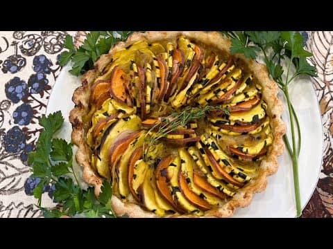 Make it! Squash, Carmelized Onion and Gruyere Tart from the U of M Landscape Arboretum