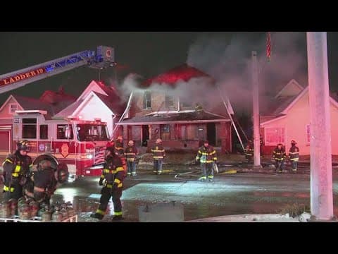 House fire closes major Indy road during morning commute