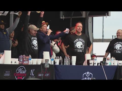 Joey Chestnut beaten by Geoff Esper in St. Elmo shrimp cocktail eating contest