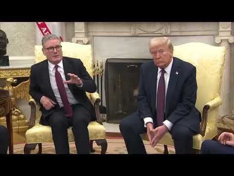 President Trump visits U.K. for tech deal