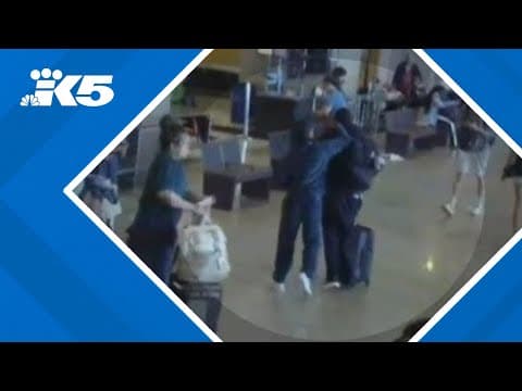 New security camera footage shows Olympian Sha'carri Richardson shoving her boyfriend at Sea-Tac Air