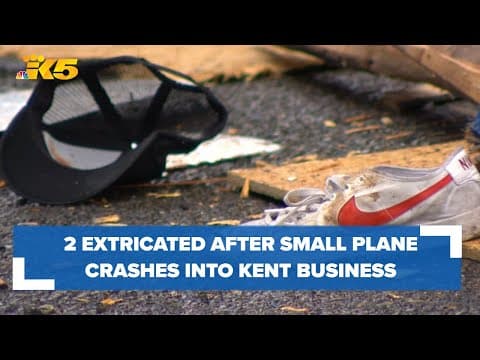 2 extricated after small plane crashes into Kent business