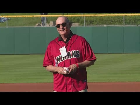 Chuck Lofton throws first pitch at Indianapolis Indians game