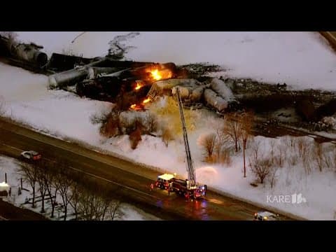 WATCH LIVE: Sky 11 aerials over train derailment in Raymond, MN