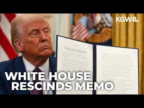Trump White House rescinds memo freezing federal grants after widespread confusion