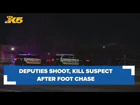Pierce County Sheriff's deputy shoots, kills suspect after foot chase in South Tacoma
