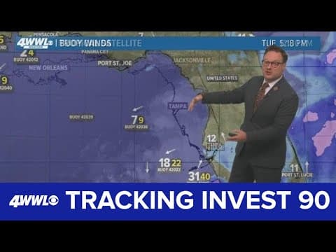 Tuesday 5 PM Tropical Update: Invest 90 moving away, heavy rain could arrive Sunday