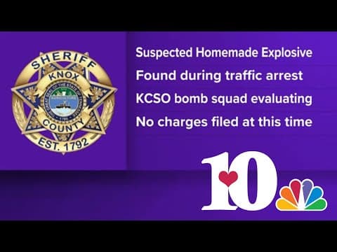 RTPD: Suspected homemade explosive found in vehicle during traffic arrest in Rocky Top