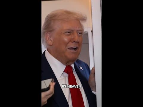 President Donald Trump says he's not 'heaven-bound'