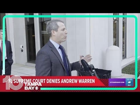 Florida Supreme Court denies suspended Andrew Warren's effort to be reinstated