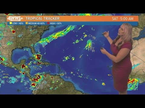 Saturday 8am Tropical Update: Tropical moisture moving into the Gulf of Mexico this week