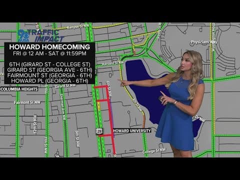 Road Closures: Here's how Howard's Homecoming might impact your commute