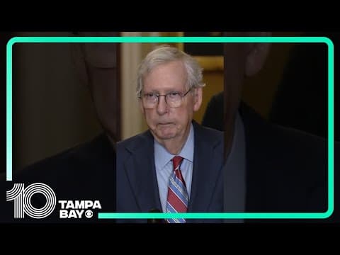 Mitch McConnell freezes during press conference
