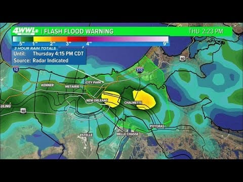 Flood Warning issued for parts of New Orleans Metro, neutral ground parking allowed