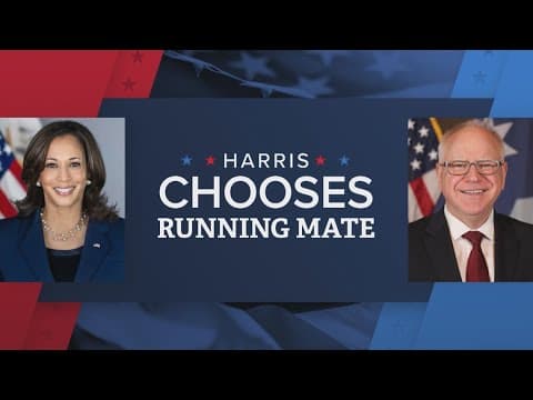 WATCH LIVE: Harris introduces Walz as running mate
