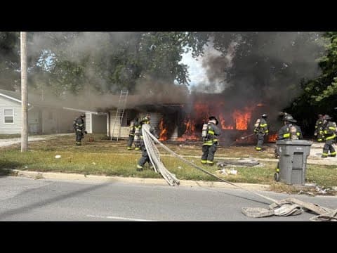 Family of 8 displaced, 2 cats die in west Indianapolis house fire