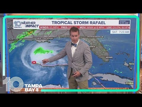 Tracking the Tropics: Tropical Storm Rafael will continue to weaken today