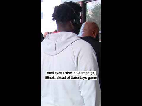 Buckeyes arrive in Champaign, Illinois ahead of Saturday's game