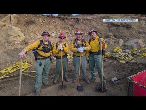 Houston firefighters return from battling California wildfires