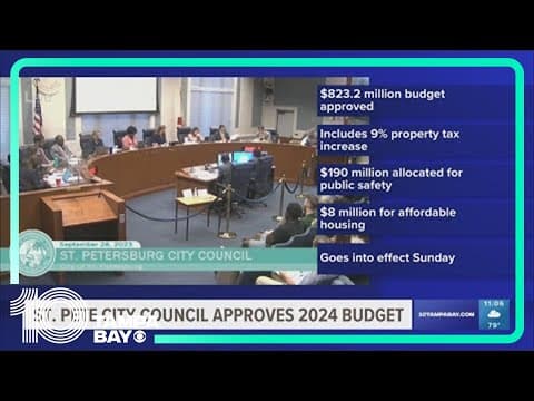 St. Pete City Council approves 2024 budget