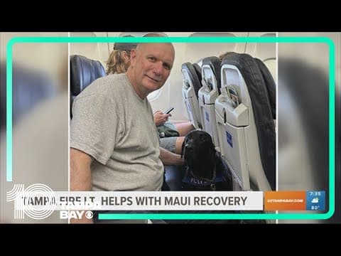 Tampa Fire Rescue member and dog are aiding with Maui recovery