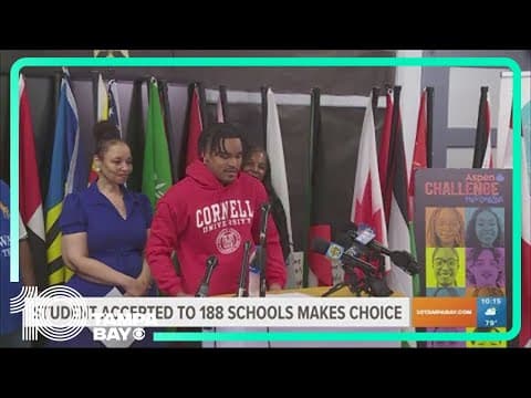 16-year-old accepted to 188 universities makes a choice