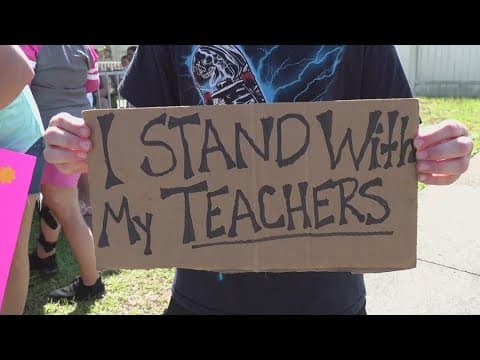 School strike in Washington Parish enters second day as some parents and students join picket line