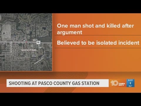 1 man dead in Pasco County shooting