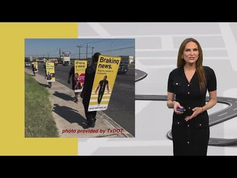 TXDOT launches walking billboard campaign to increase pedestrian safety