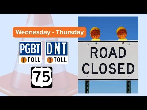 DFW Drivers: Expect delays as NTTA shuts down key connectors for overnight repairs