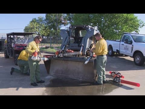 Crews in Houston undergo debris pickup training to prepare for hurricanes