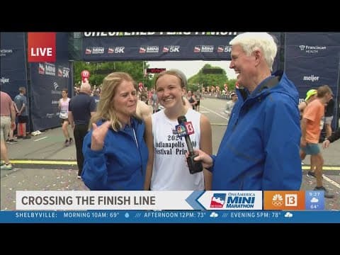 500 Festival princess Luci Woodrum runs 2024 Mini-Marathon