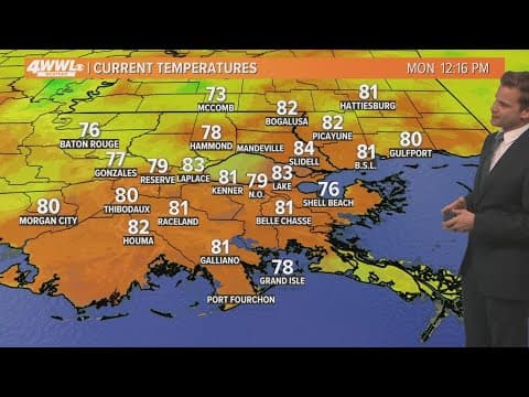 New Orleans Weather: Not as hot this week, possible storms mid-week